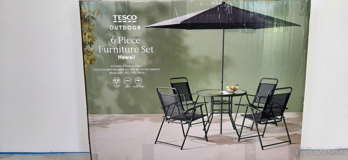 Slnečník o stolickami -set - 3