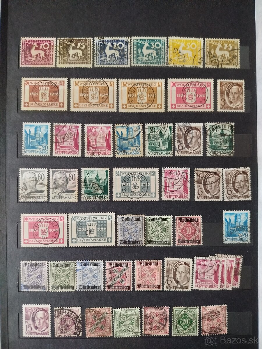 Nemecké štáty - partia známok - 3