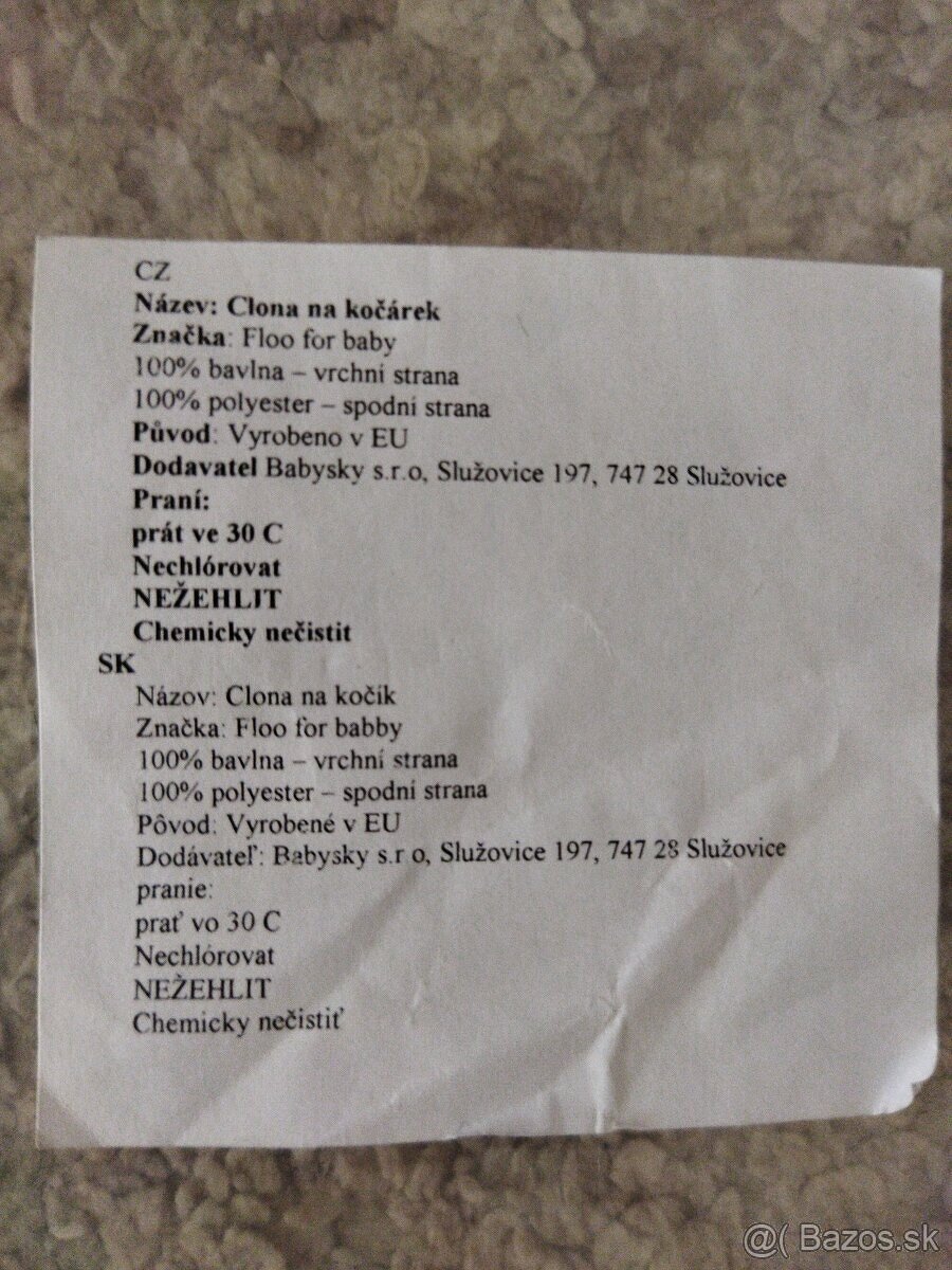 Čierna clona na kočík NOVÁ - 3