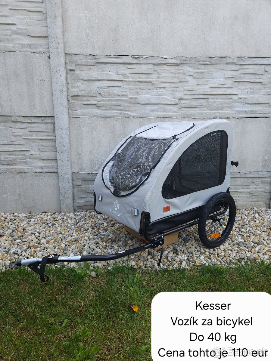 Viaceré vozíky za bicykel pre psy Pawhut a Kesser - 3