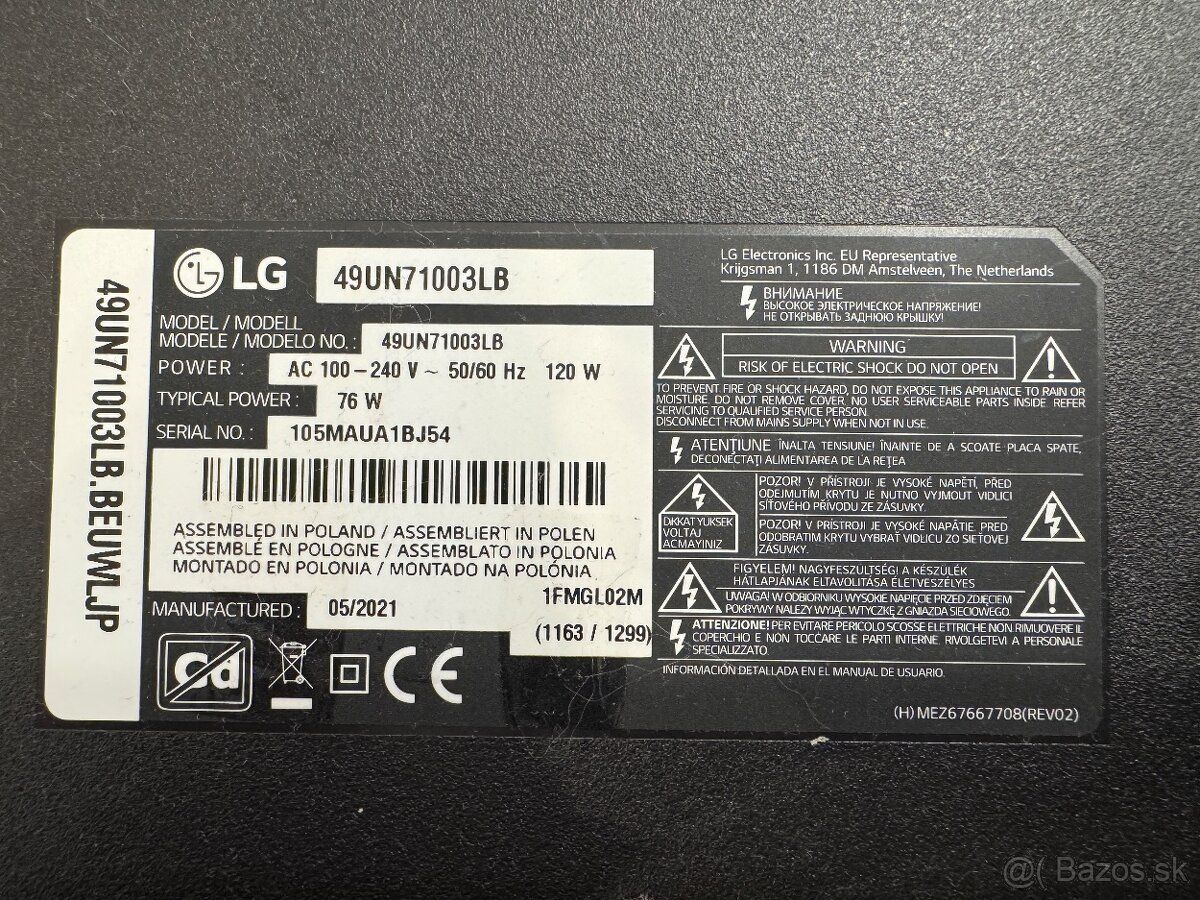 LG 49" 49UN71003LB - 3