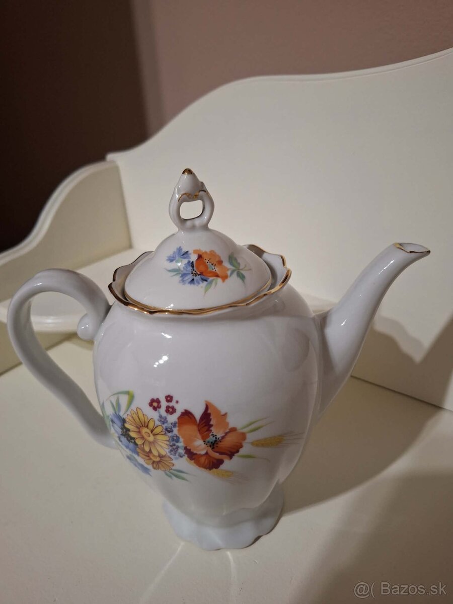 porcelánový čajník lúčne kvety - 3