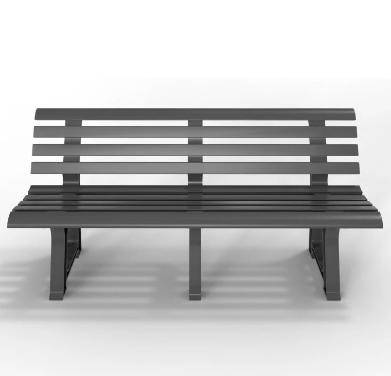 Záhradná plastová lavica orchidea antracit - 3