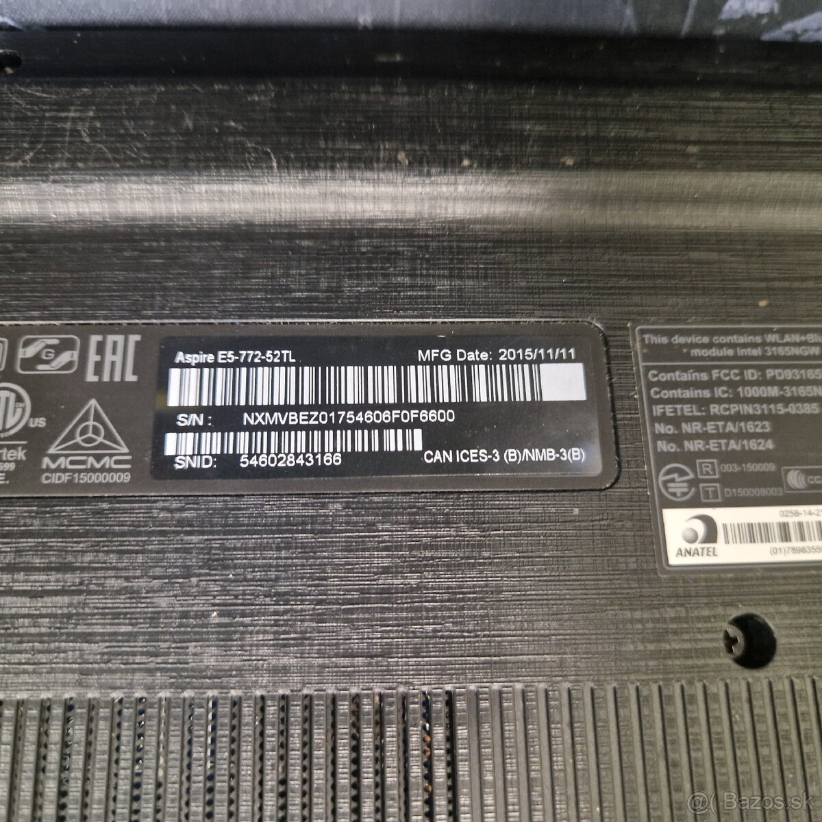 Predam notebook Acer Aspire E5 772 - 3