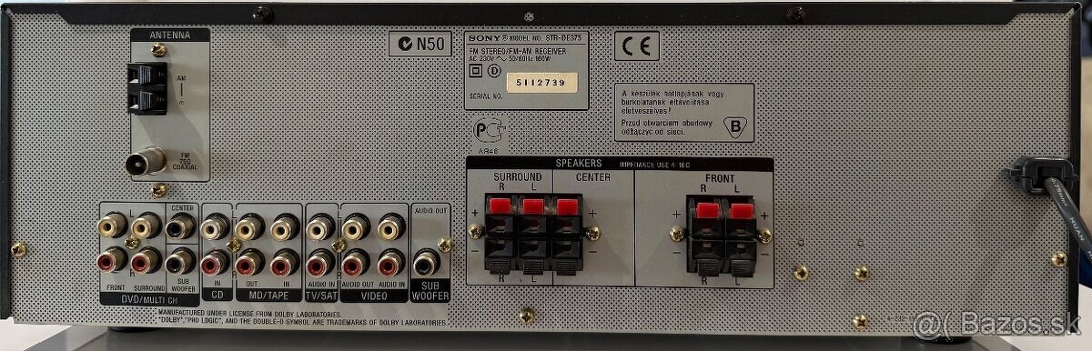 HiFi Zosilňovač Sony STR-DE375 - 3