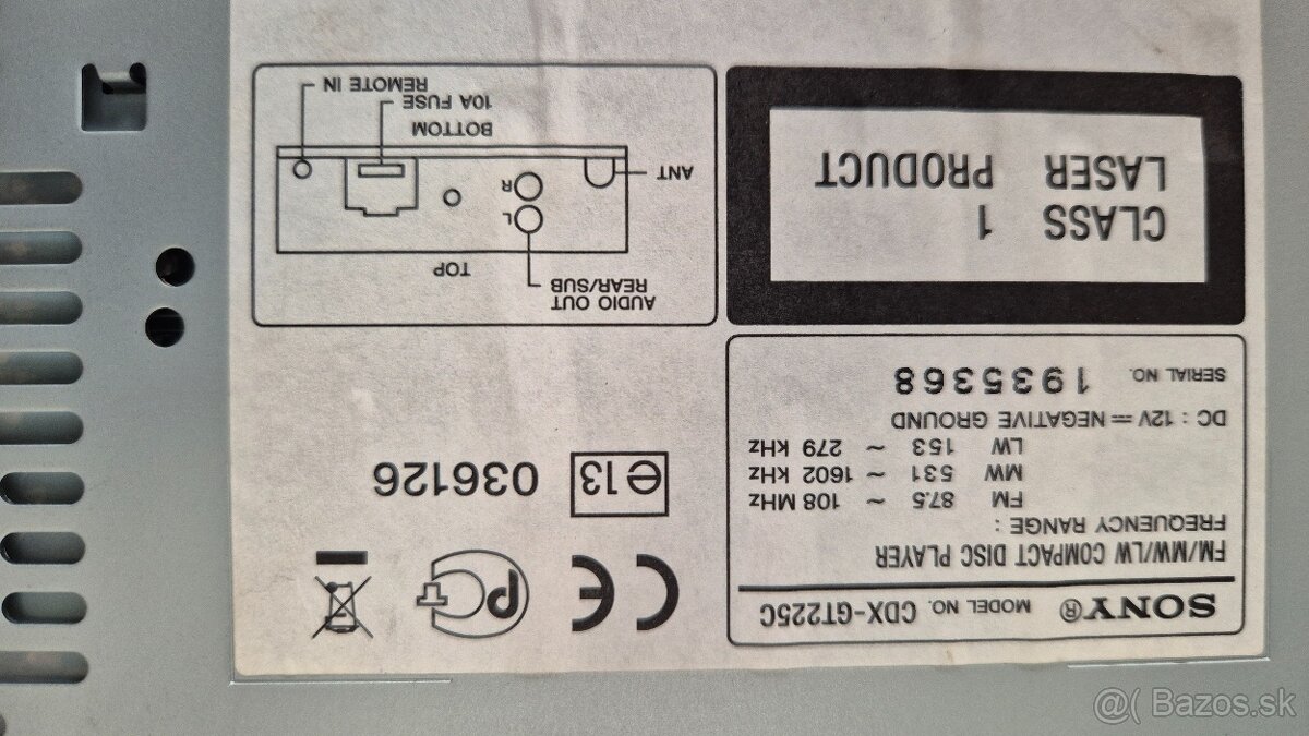 Sony CD-X GT225C - 3