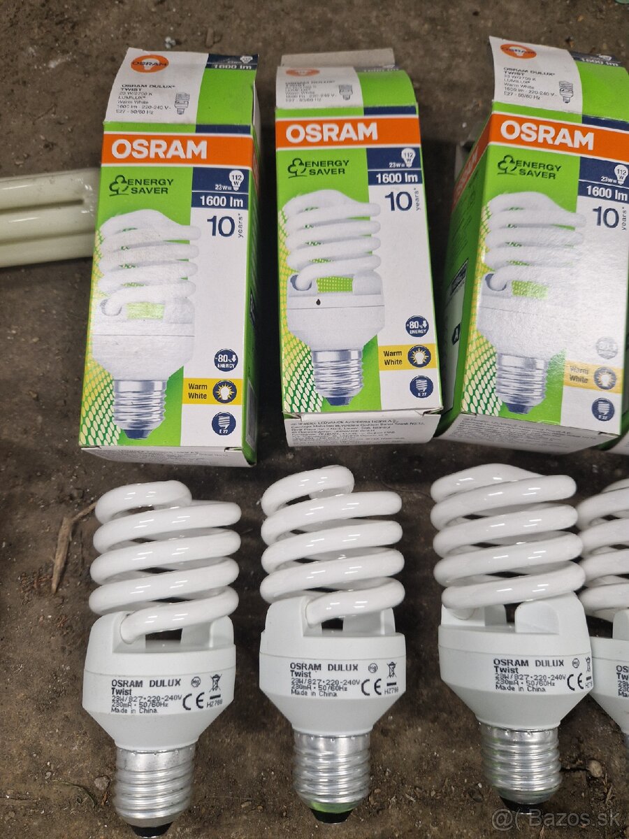 Úsporné žiarivky Osram a iné E27. - 3