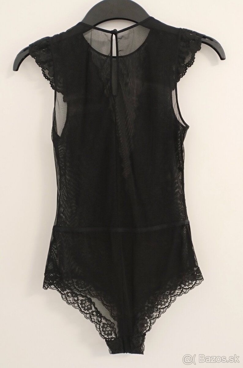 Dámske čierne čipkované body (H&M) - 3
