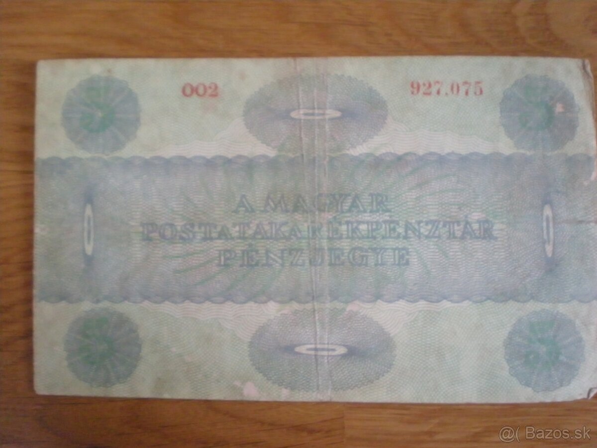 Bankovky 20 korún z roku 1913; 5 korún z roku 1919 - 3