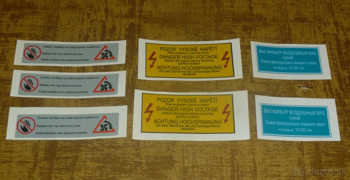 retro štítky - škoda,Lada, Felicia FUN, VAZ a jiné - 3