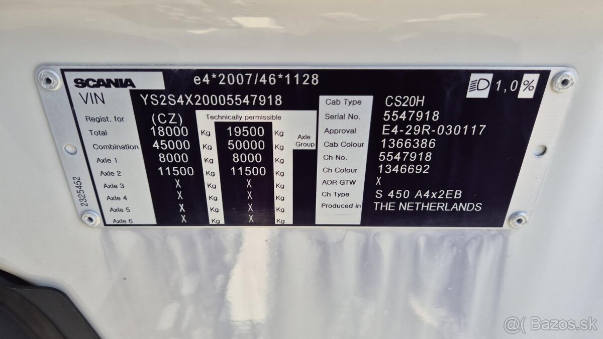 Prodám SCANIA S450 N323 LOW DECK EURO 6 - 3