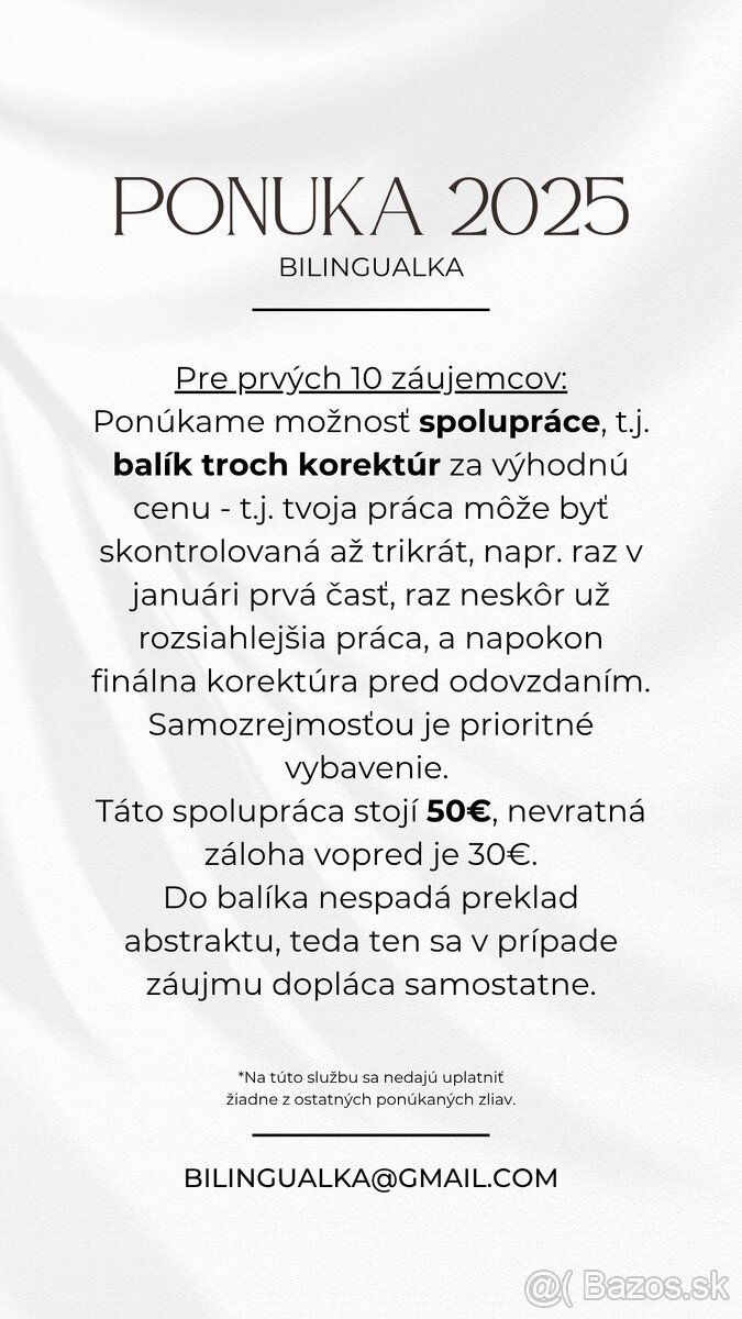 Korektúra záverečných prác + preklady - 3