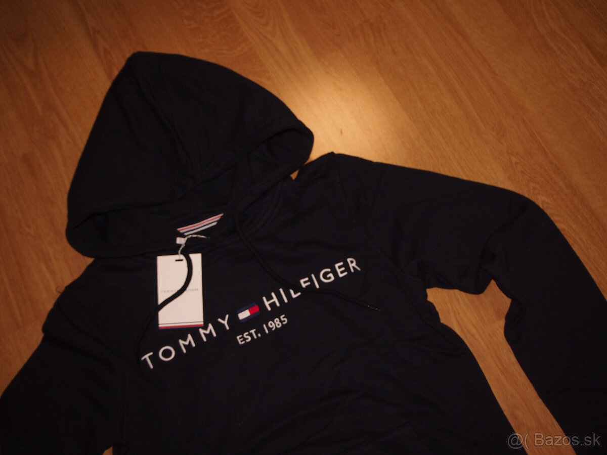 Tommy Hilfiger dámska mikina čierna s kapucnou - 3