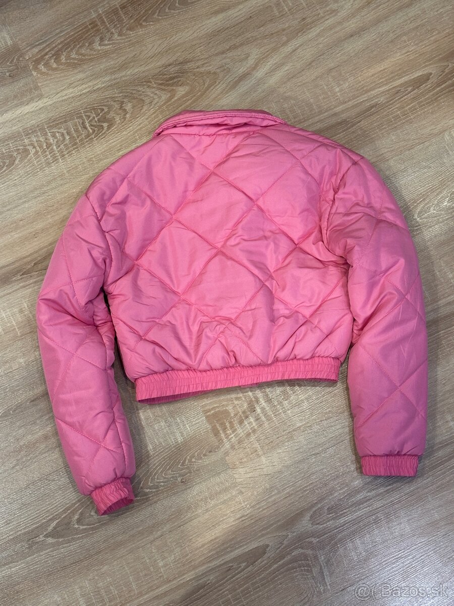 Dámska crop ružová bunda - 3
