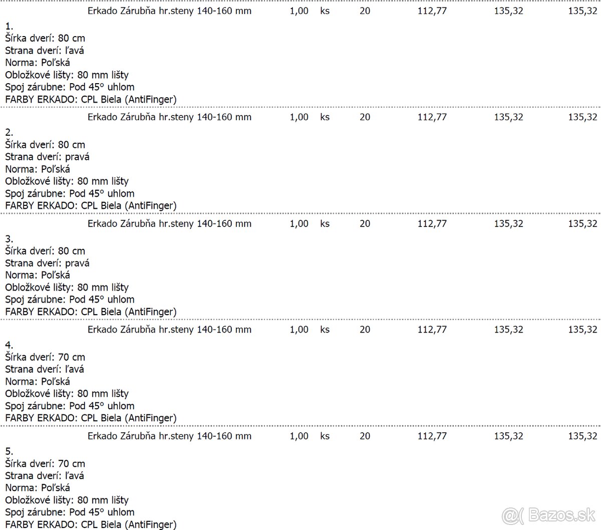 Obložkové zárubne ERKADO - 3