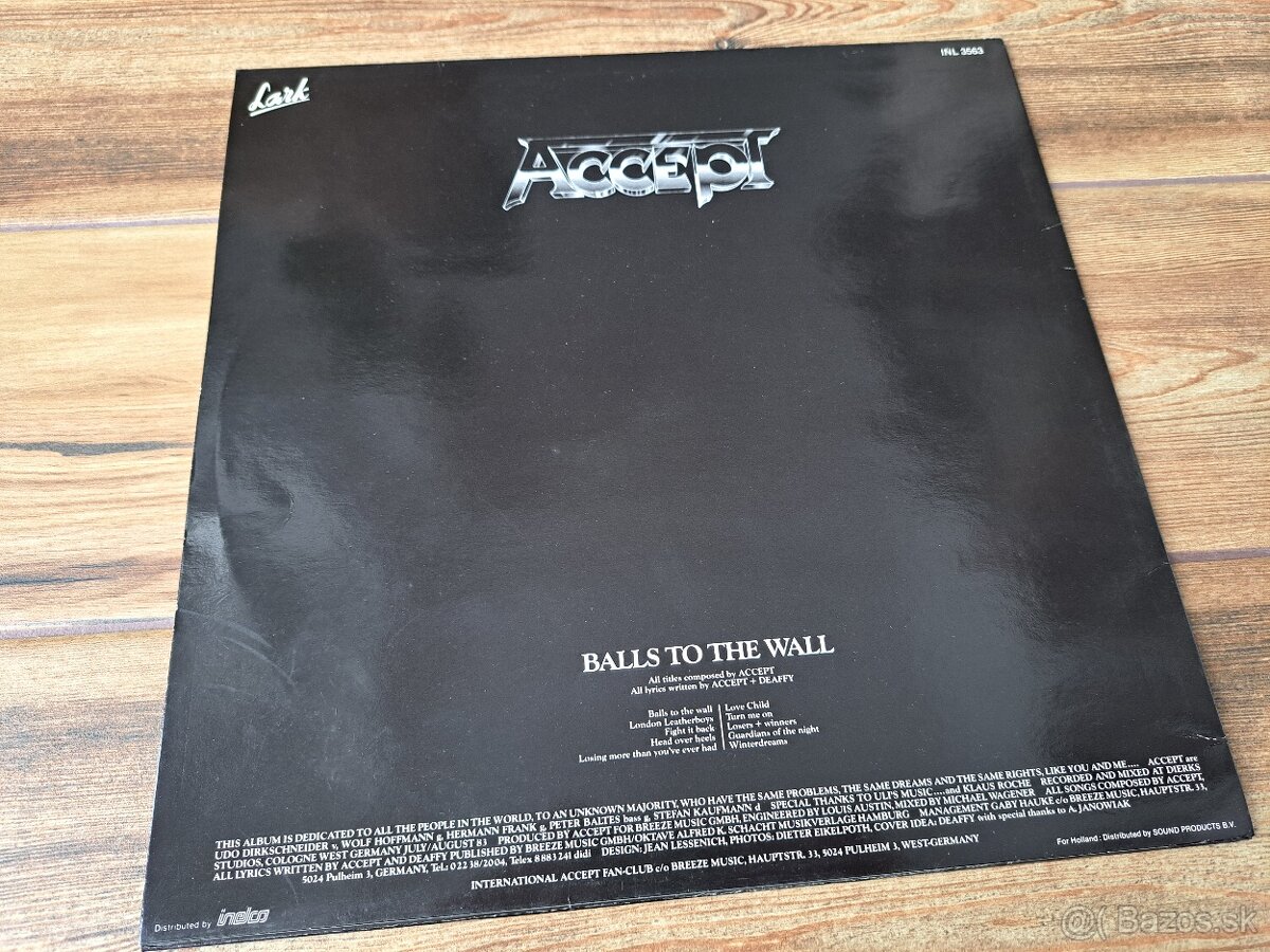 Lp ACCEPT - Balls to the Wall - 3