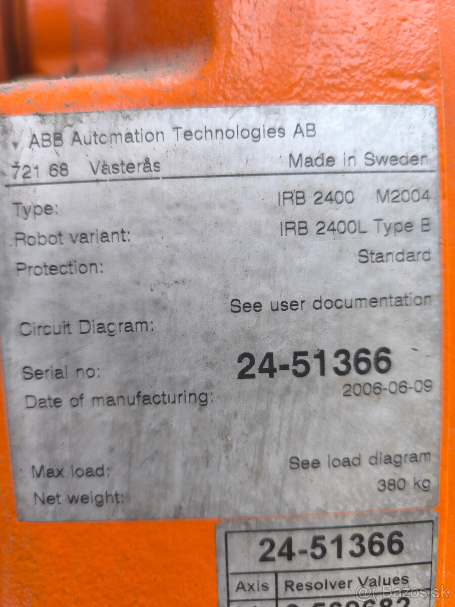 robot ABB, typ IRB 2400 - 3