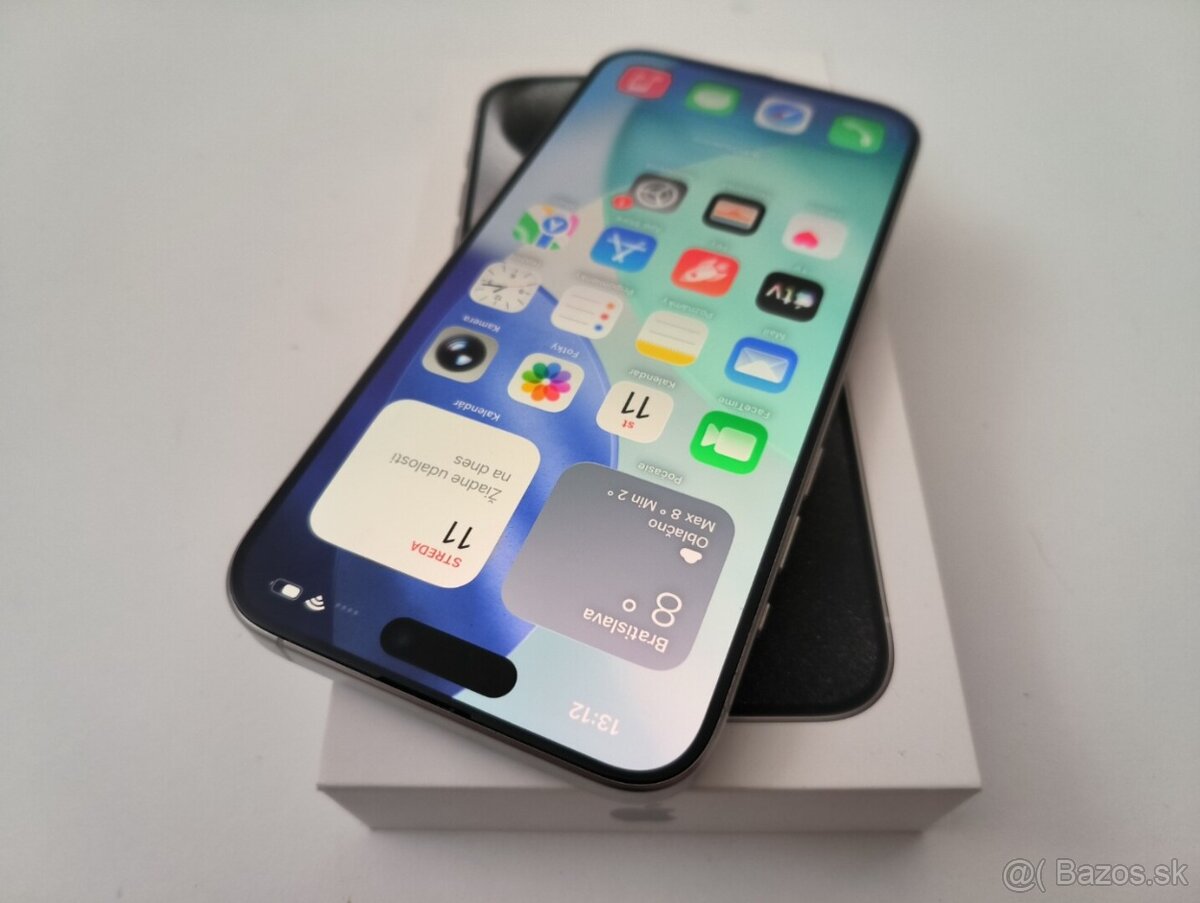 apple iphone 15 PRO MAX 256gb White Titanium 100% Batéria - 3