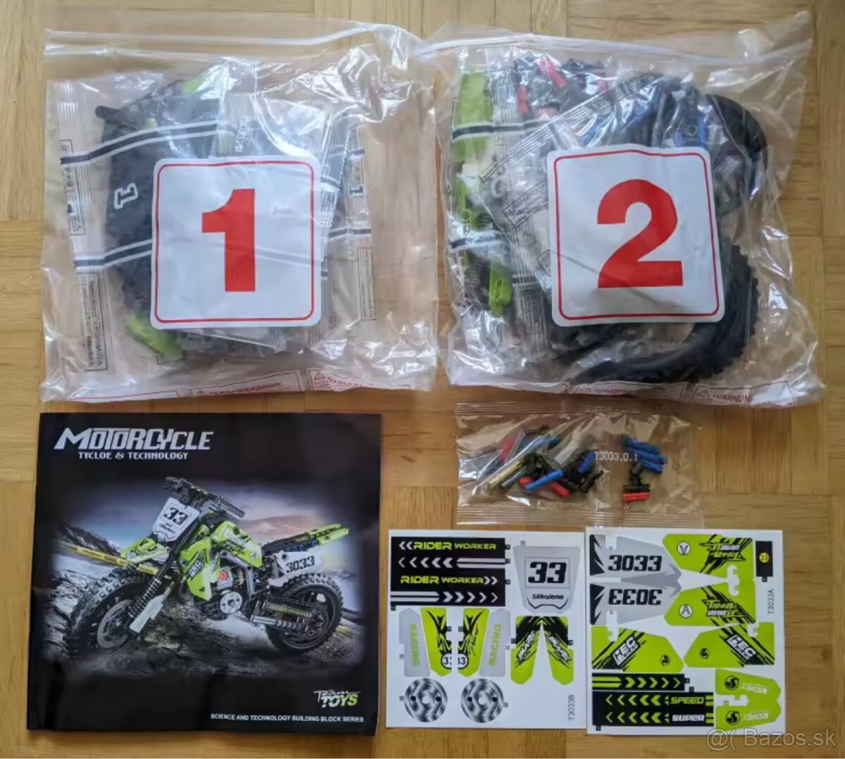 Motorka Cross, kompatibilné s LEGO Technic - 3