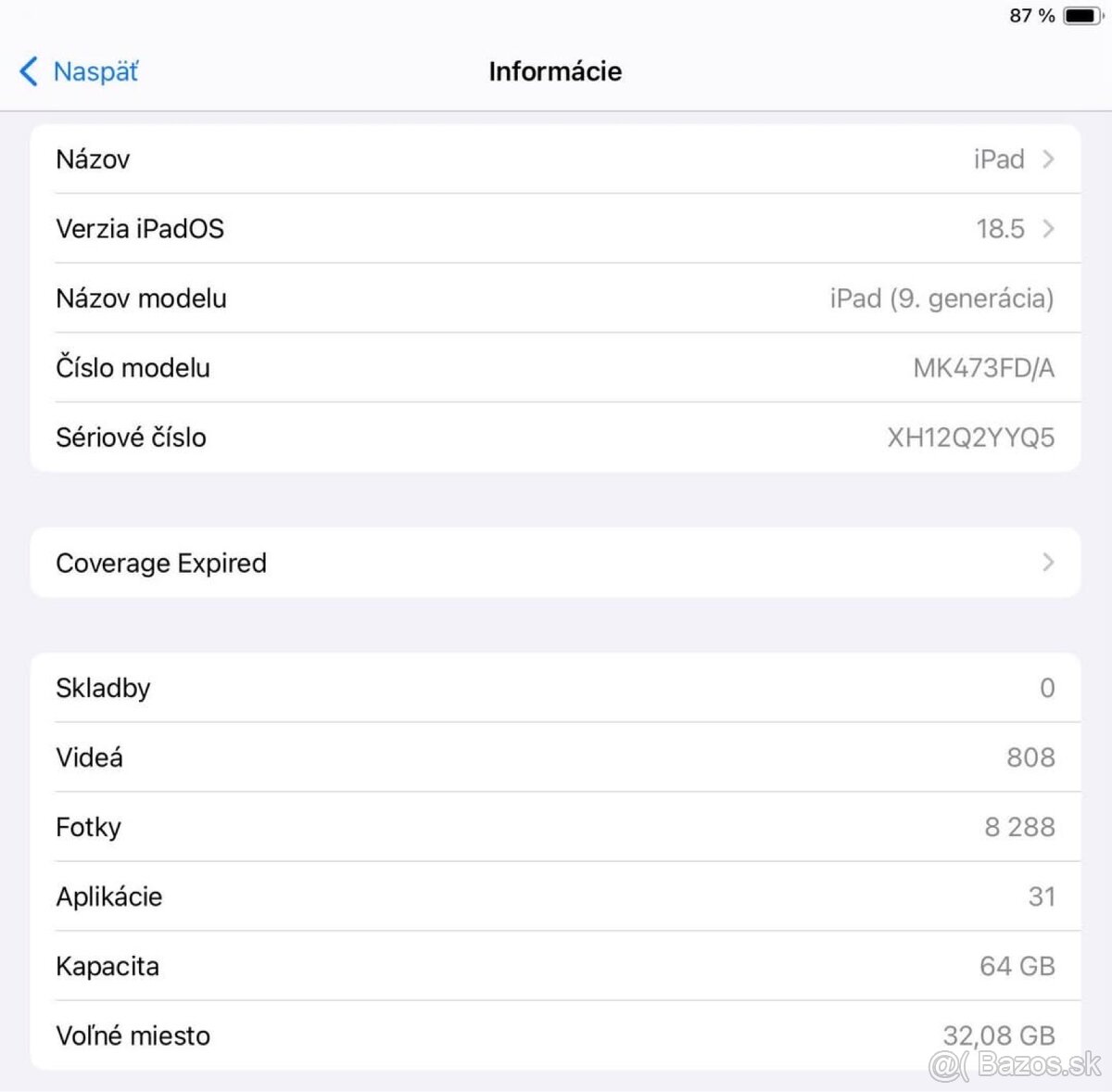 Rezervovaný Predám ipad 9.generácia 64gb 10.2” - 3