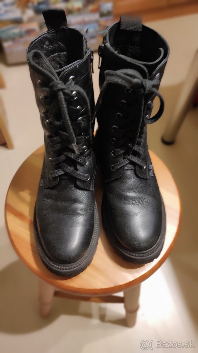 Vysoké kožené topánky - 3