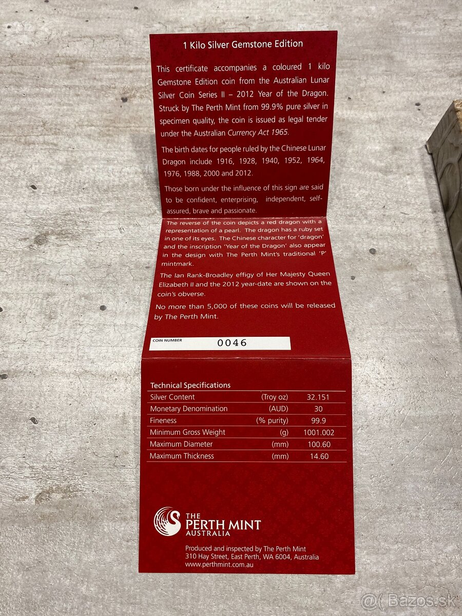 1 kg minca s drahokamom strieborna - 3