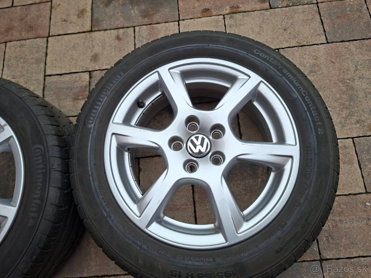 Orig. hliníkové disky VW R15, 5x100 - 3