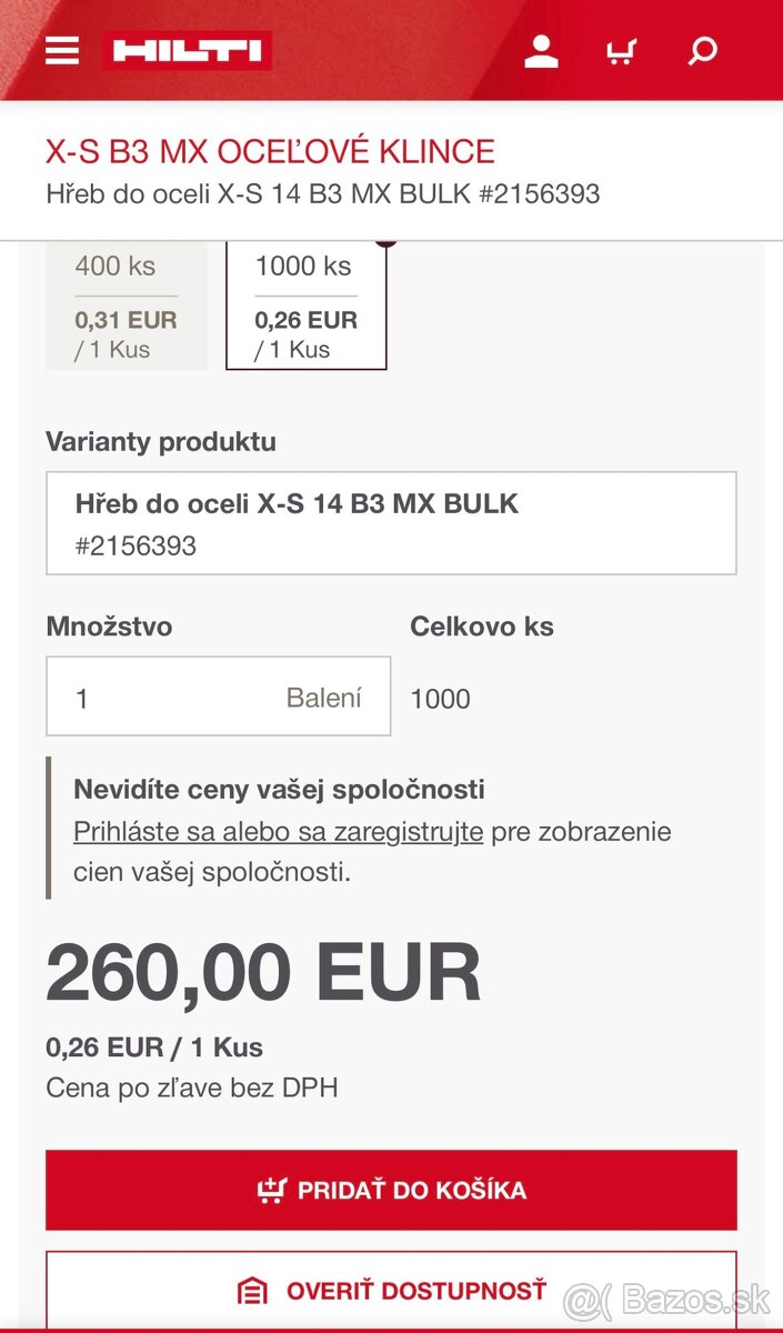 Klince HILTI BX3 - 3