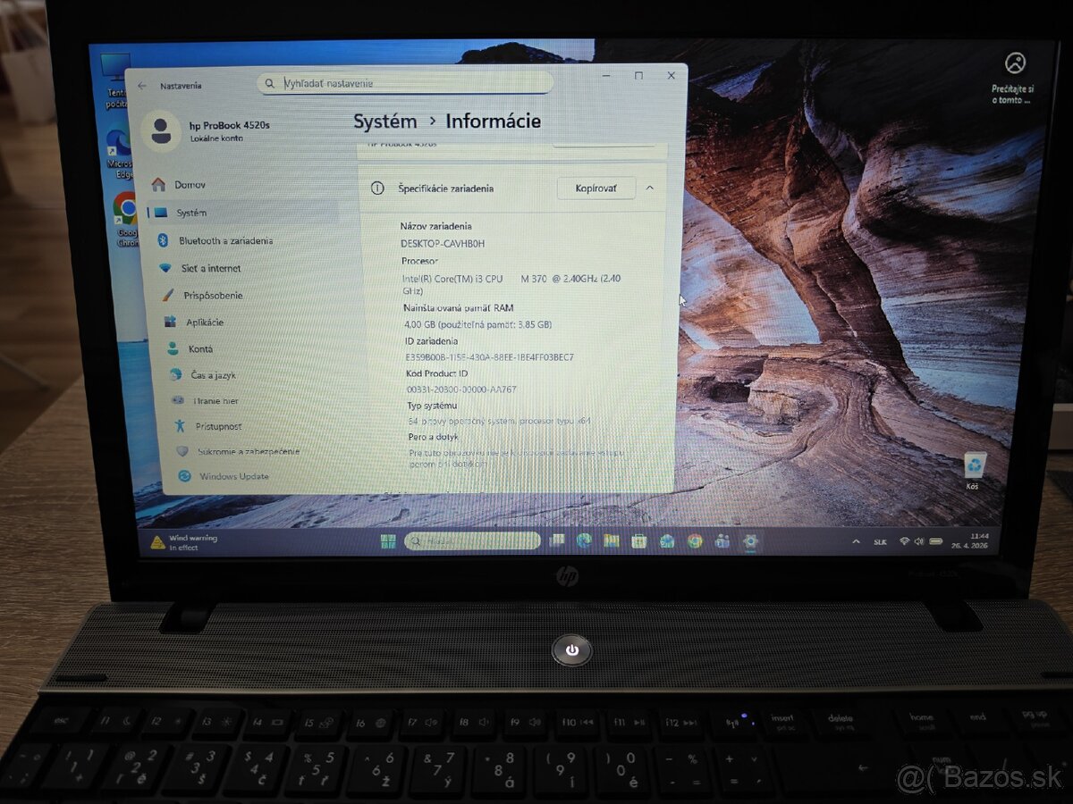 HP ProBook 4520s - SSD 250GB, Windows 11, nabíjačka - 3