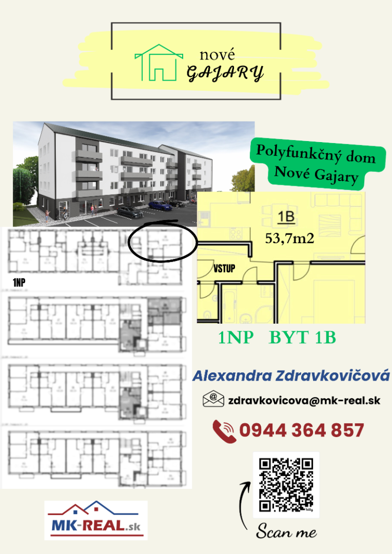 Na predaj 2 -izbový byt v projekte NOVÉ GAJARY - SKOLAUDOVAN - 3