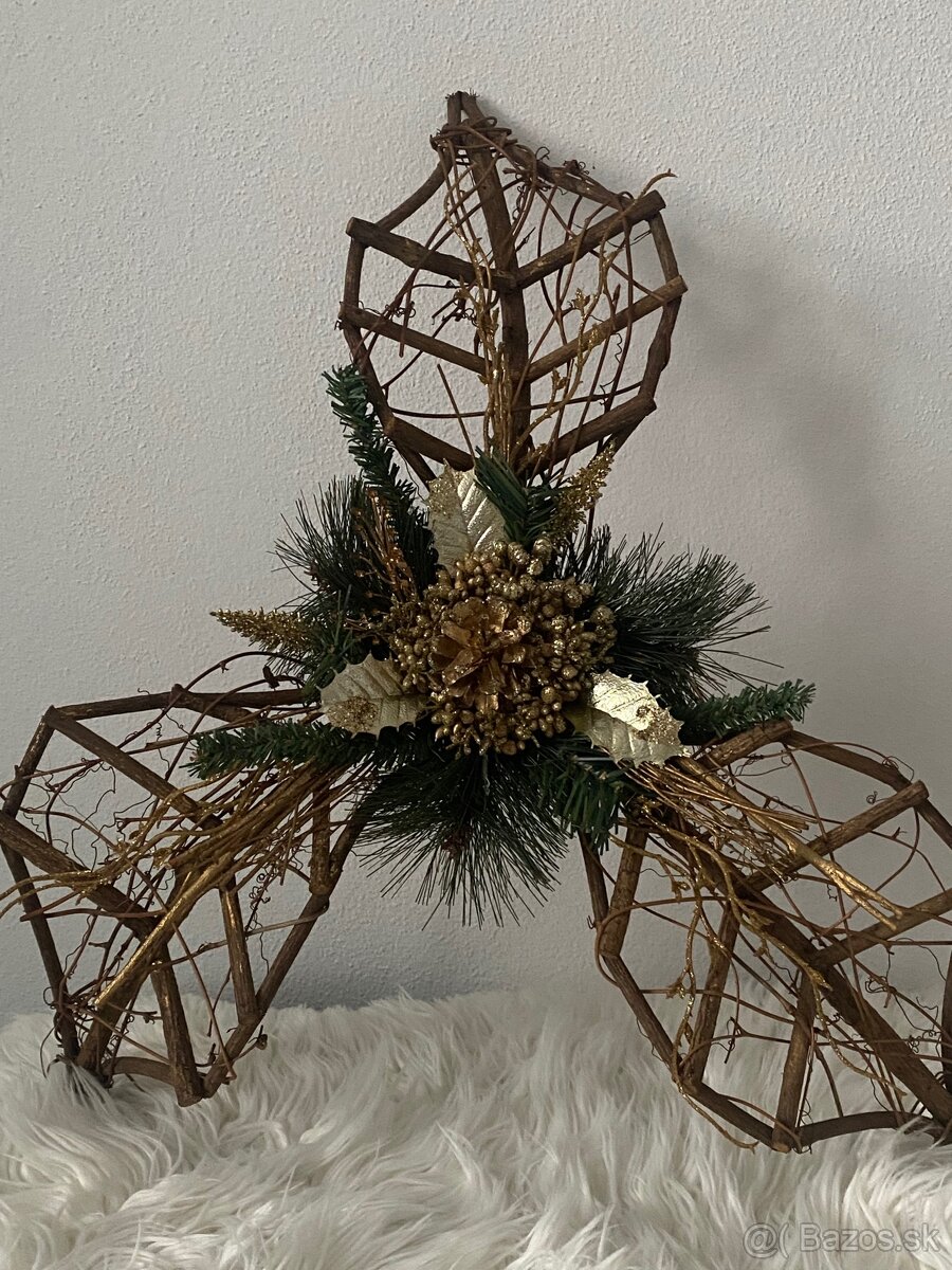 Vianočné drevené dekorácie -sada - 3