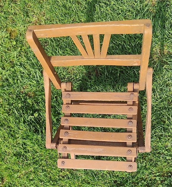 retro skladacia stolička pre deti - 3