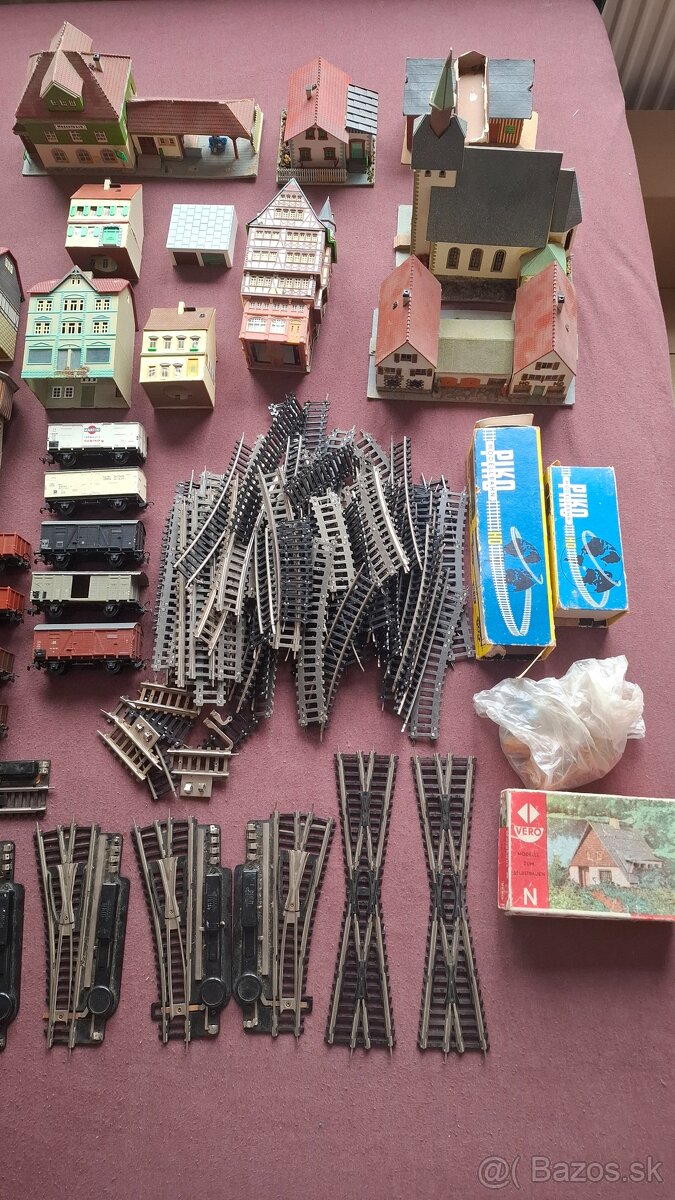 Modelová železnica h0 vláčiky, domčeky, koľajnice - 3