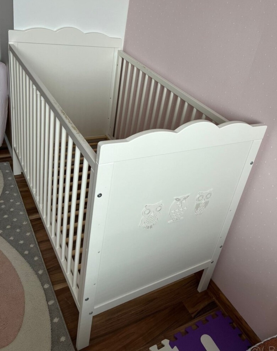 Detská postieľka 120x60cm s matracom a koliečkami - 3