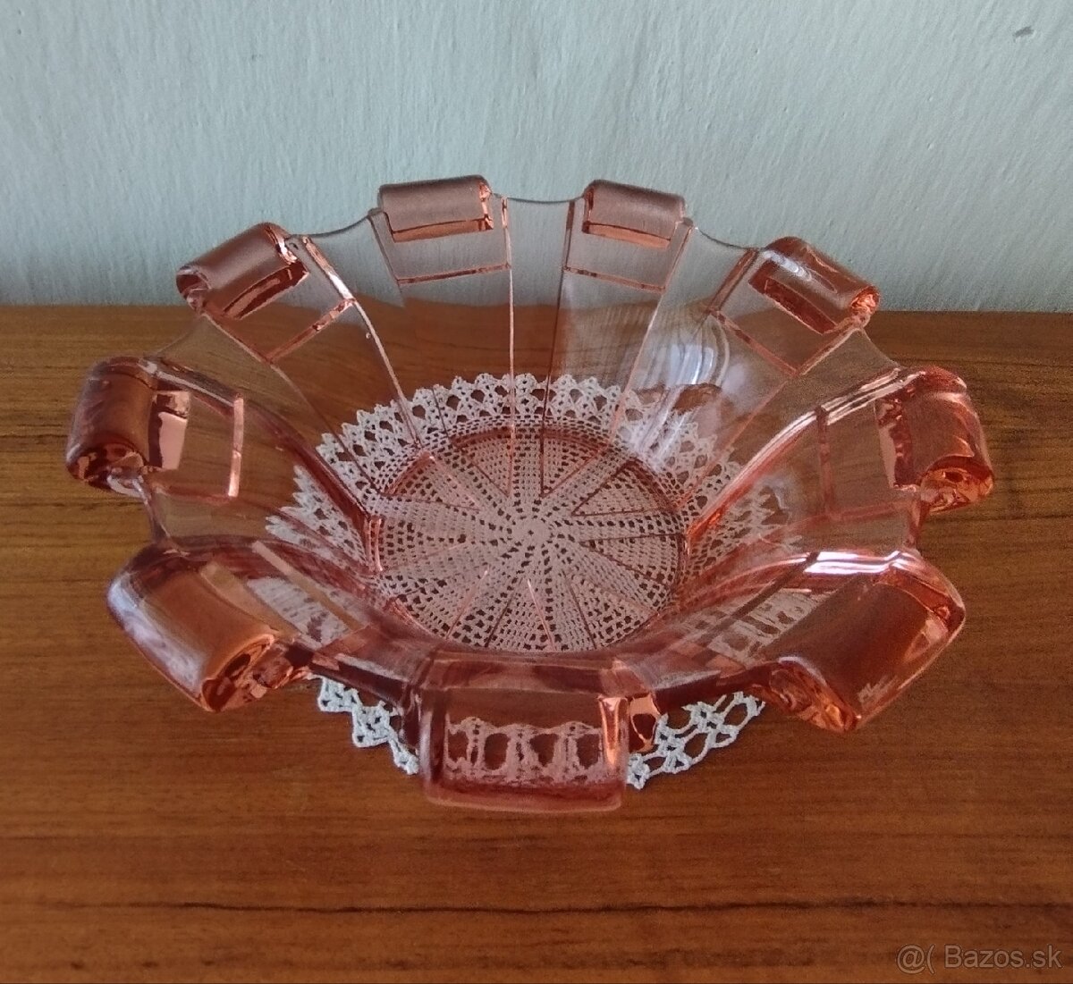Starožitná .sklenená misa - R.Schrötter - 3