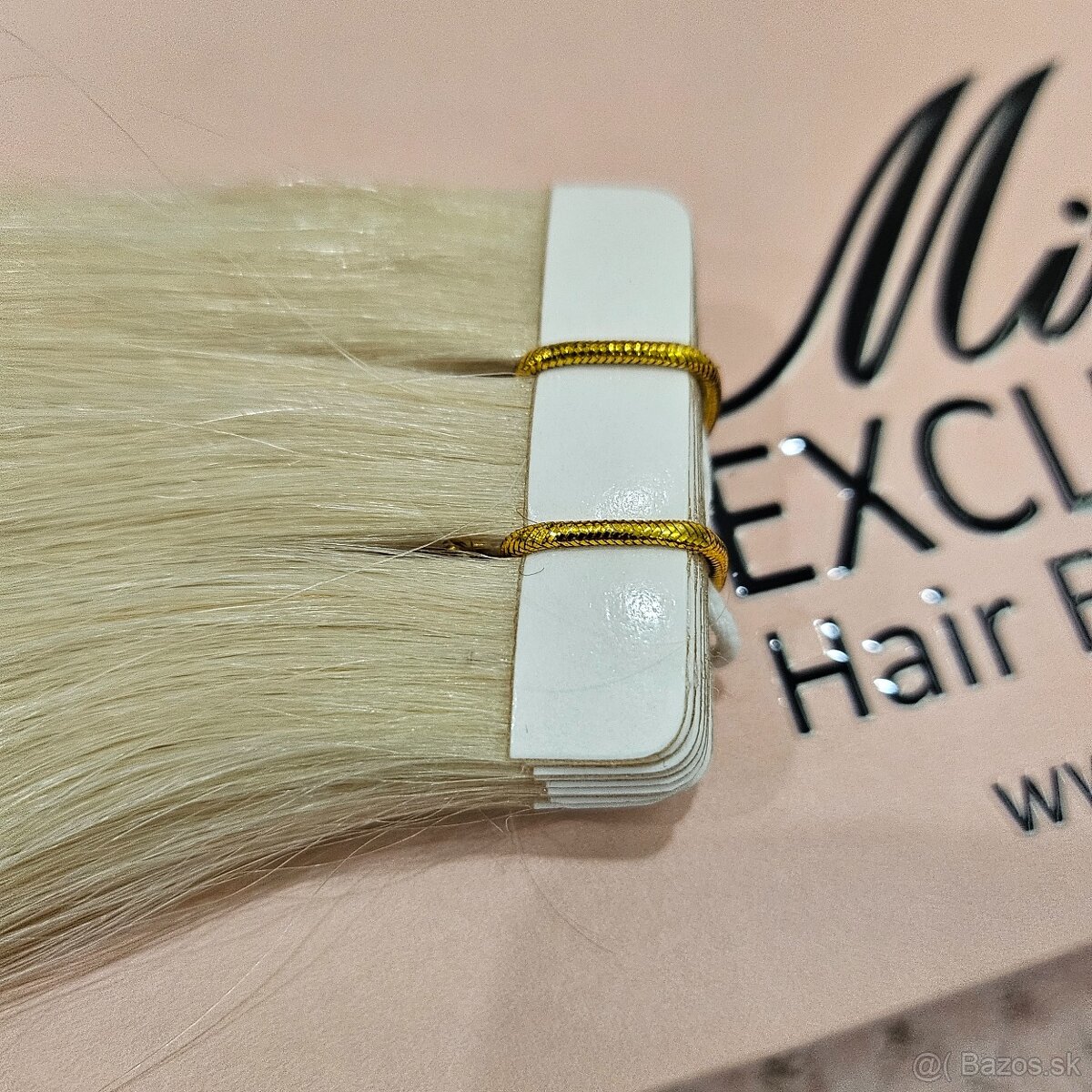 🖤 Tape-in predĺženie vlasov #60 – Platinová blond - 3