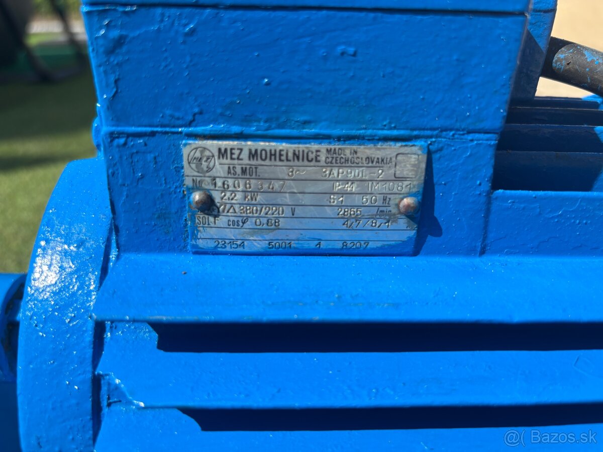 Priemyselné 3 turbínové čerpadlo s el. motorom 2,2 kW. - 3