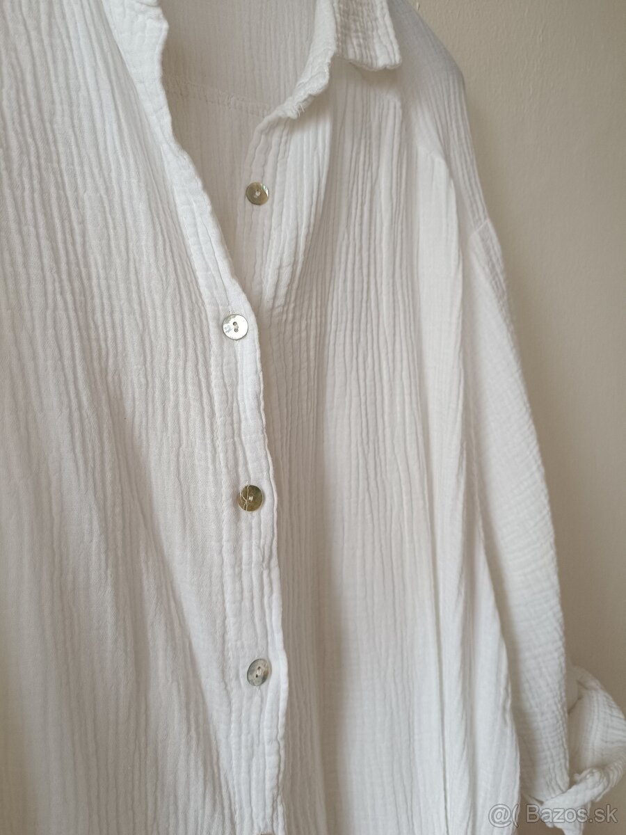Biela bavlnená košeľa - 3