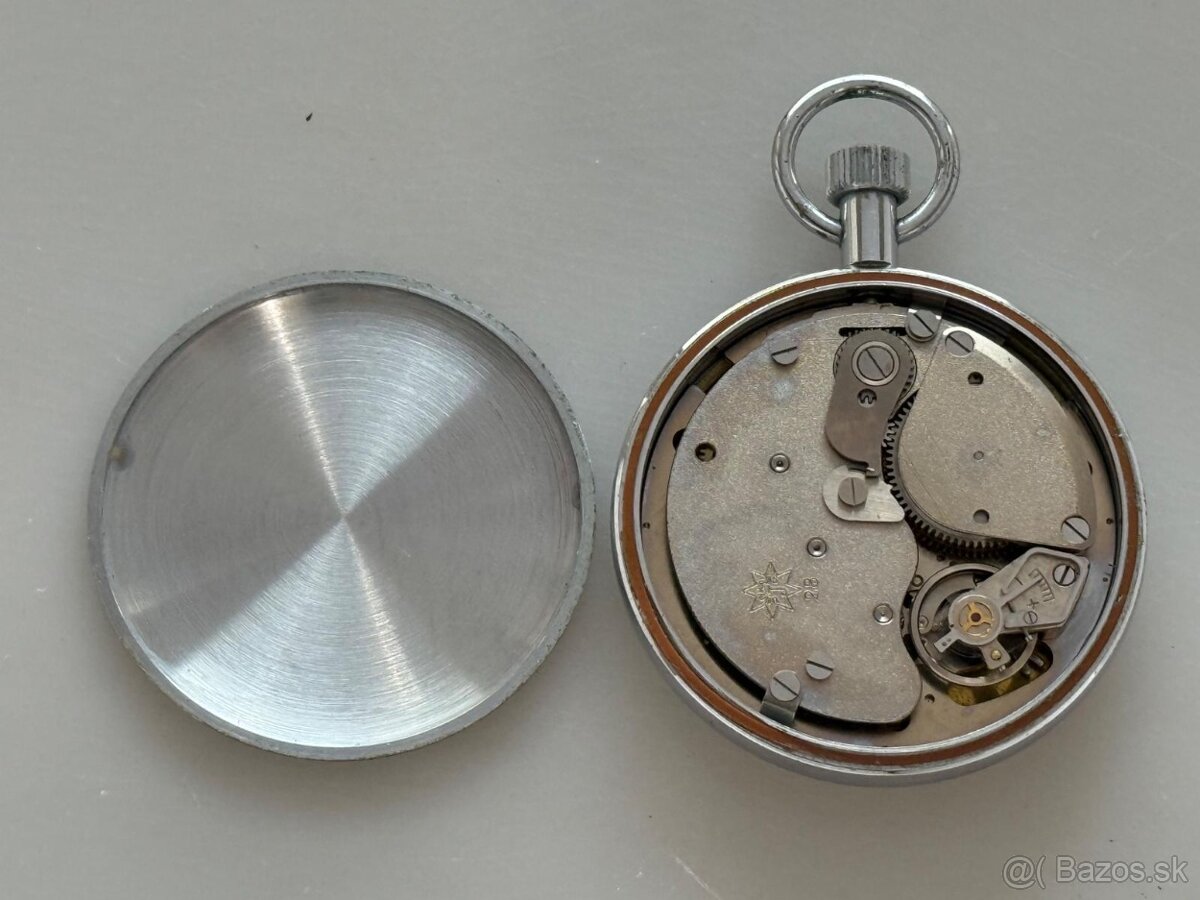 Zajímavé staré německé kapesní stopky Junghans 1/10s. - 3