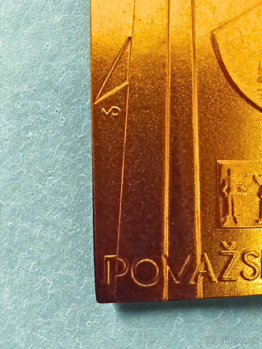 Plaketa SNP – Považská Bystrica (1974) – Signovaná VP - 3