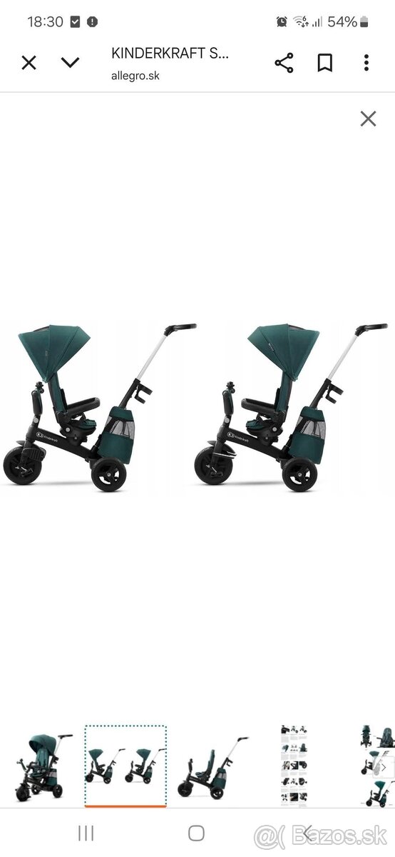 KINDERKRAFT Trojkolka Easytwist Midnight Green - 3