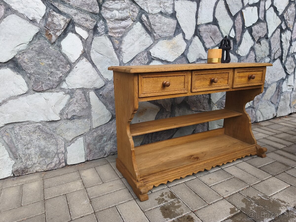 Konzolový stolík-masív dub. - 3