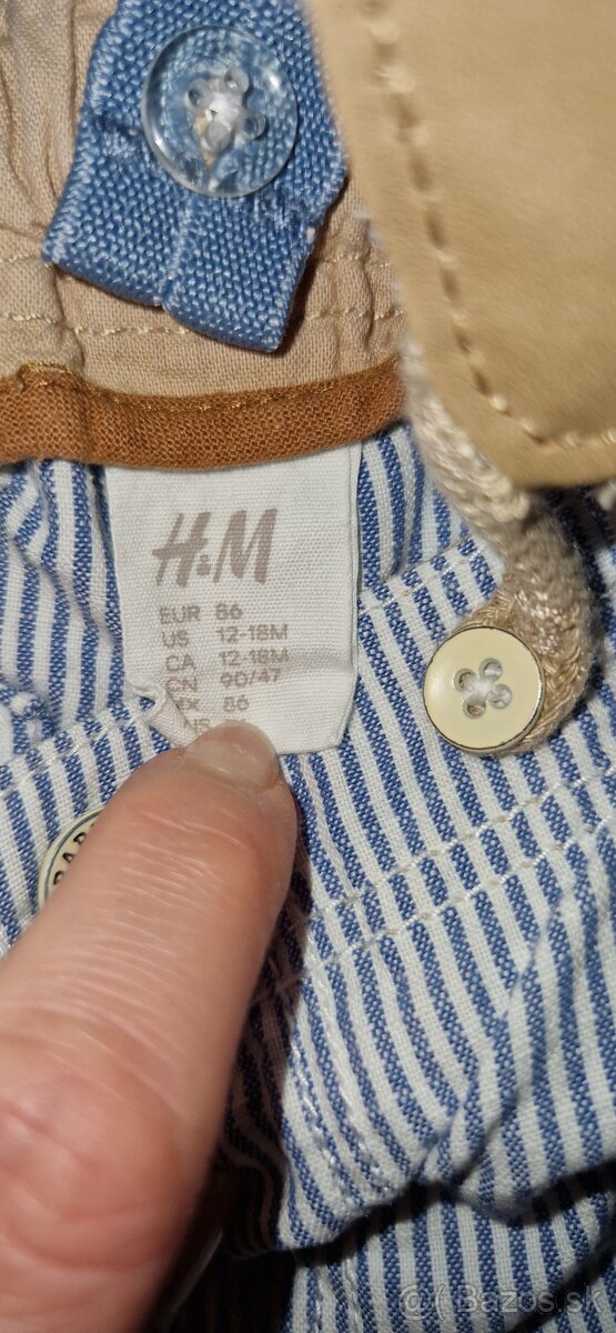 Šortky s trakmi H&M, v.92 - 3