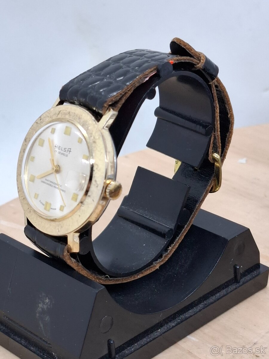 Predám funkčné Švajčiarske hodinky HELSA 17 jewels Antimagne - 3