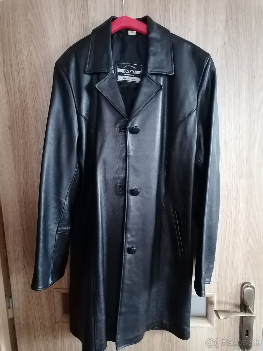 Kožený predĺženy kabát - 3