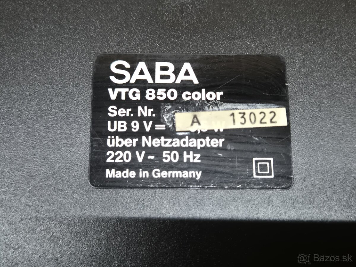 SABA VTG 850 color - 3