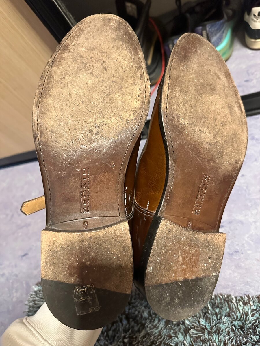 Spoločenské mužské kožené topánky - 3