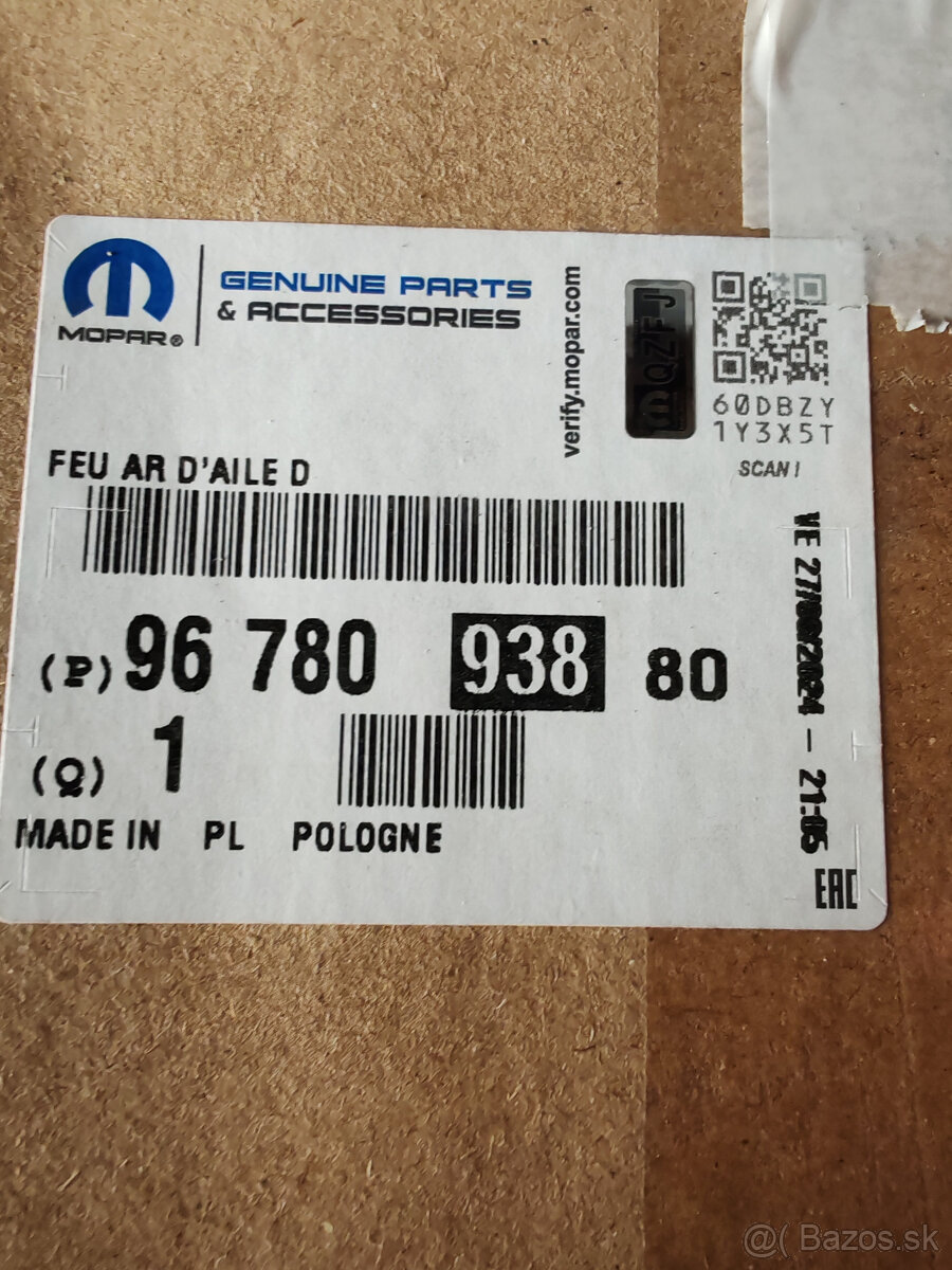 Predám nové pravé zadné svetlo na Peugeot 308, 308SW - 3