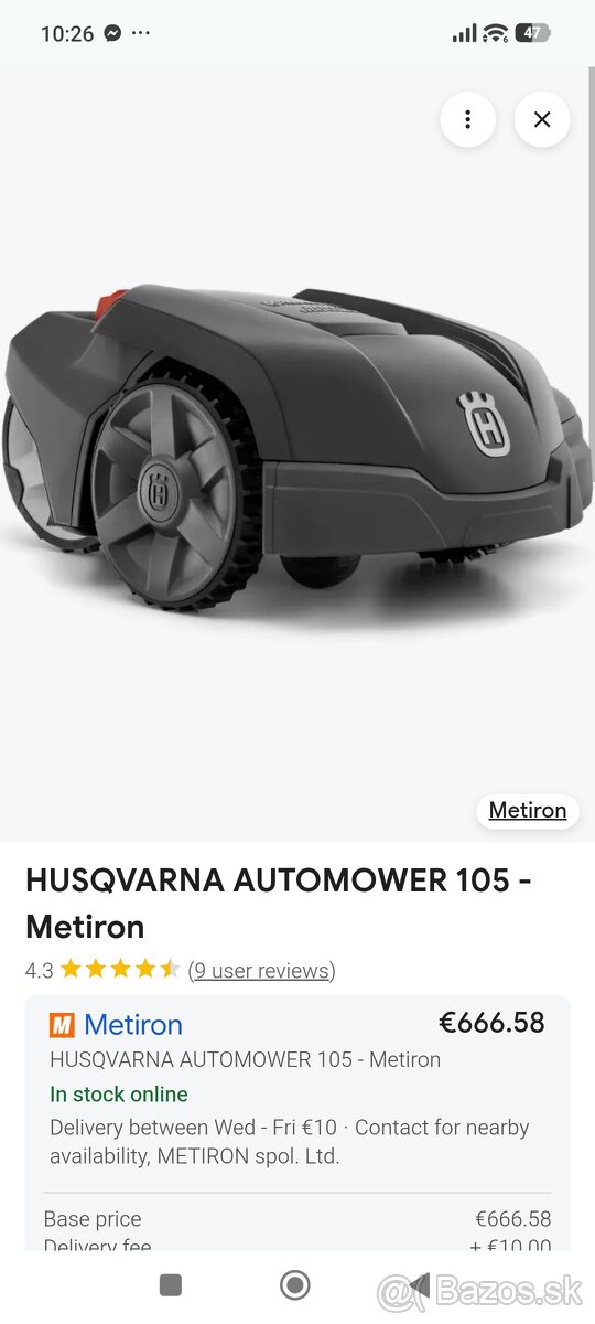 Husqvarna auto mower 105 - 3