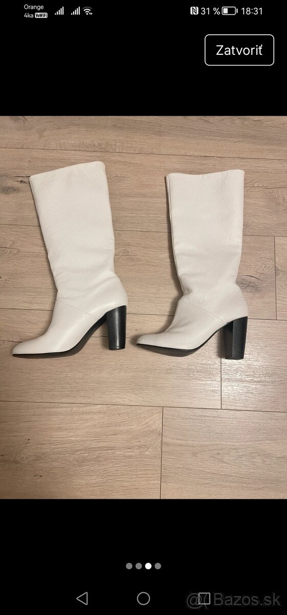 Biele čižmy pravá koža - 3